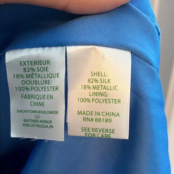 Lilly Pulitzer Blue and Gold Tunic Top - Picture 3 of 8